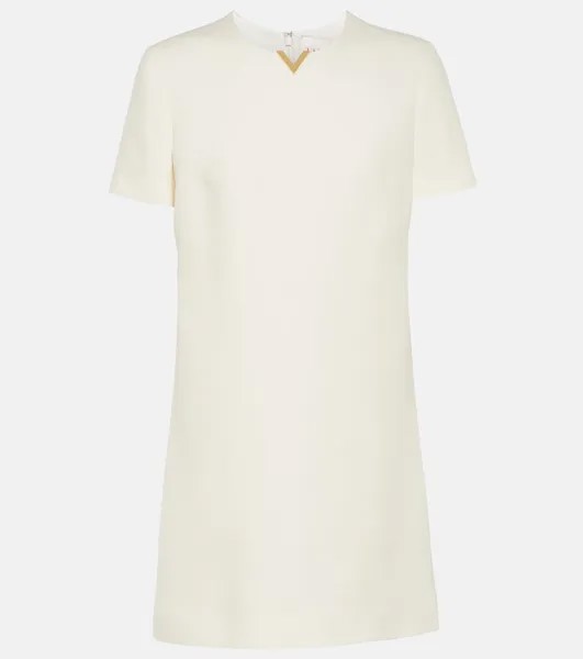 Мини-Платье из крепа Couture Valentino, белый