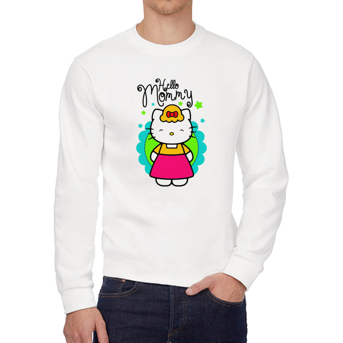 Свитшот унисекс CoolPodarok W043734 белый 48 RU