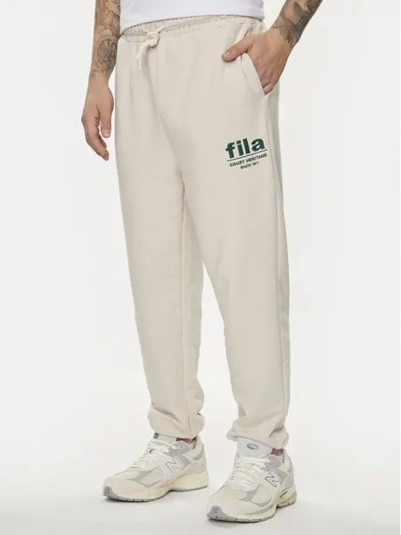 Спортивные брюки стандартного кроя Fila, бежевый