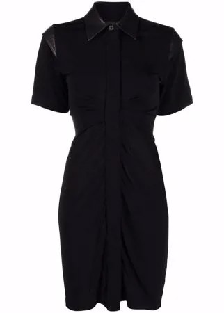 Helmut Lang короткое платье-рубашка со сборками