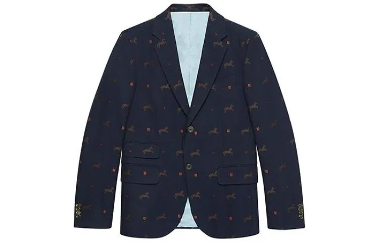 Деловой костюм мужской темно-синий Gucci, темно-синий