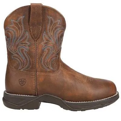 Женские коричневые повседневные ботинки Ariat Fatbaby Anthem Shortie без застежек с круглым носком 100424