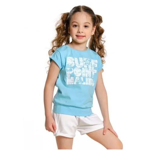 Футболка Mini Maxi, хлопок, размер 104, голубой