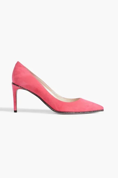 Замшевые туфли Grace с кристаллами Rene' Caovilla, розовый