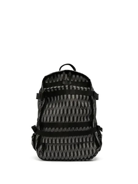 Au Départ geometric logo-print backpack