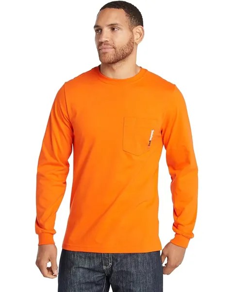 Футболка Timberland PRO FR Cotton Core Long-Sleeve Pocket, цвет Blaze Orange