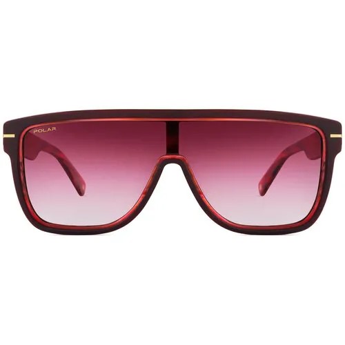 Солнцезащитные очки POLAR, монолинза, градиентные, с защитой от УФ, поляризационные, для женщин, бордовый