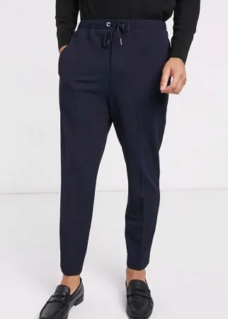 Укороченные зауженные брюки с эластичным поясом Rudie-Темно-синий