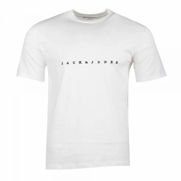 Базовая мужская хлопковая футболка с короткими рукавами JACK & JONES