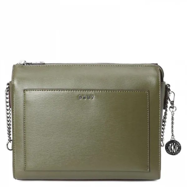 Сумка кросс-боди женская DKNY R74E3005 серо-зеленая