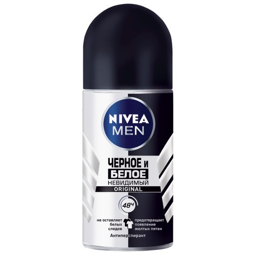 Антиперспирант ролик Nivea Men Невидимый для черного и белого, 50 мл