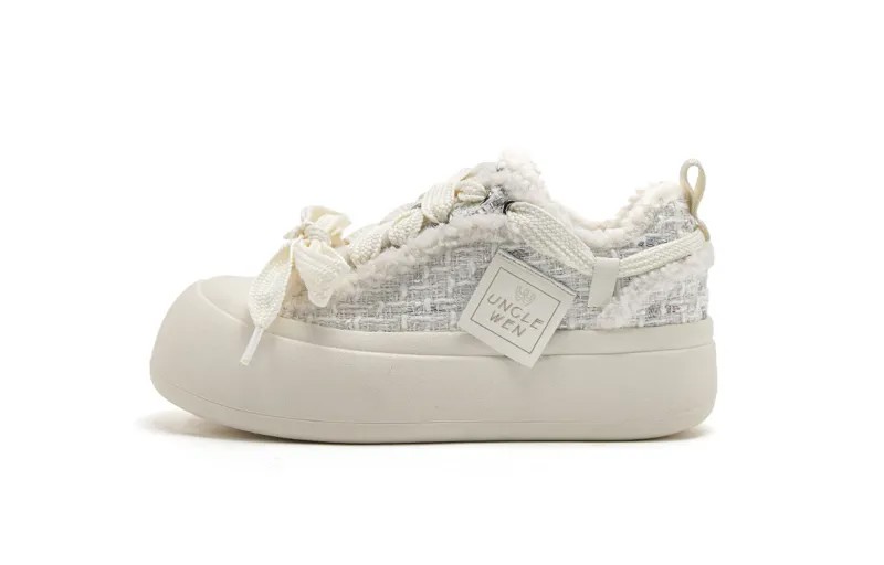 Кроссовки UNCLEWEN Skateboarding Shoes Women's Low-top, цвет Blue light curve grid (single mile)