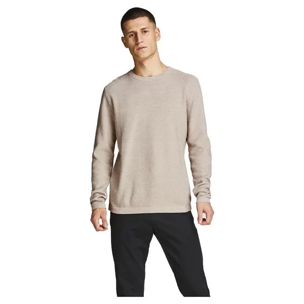 Свитер Jack & Jones Egustav Crew Neck, бежевый