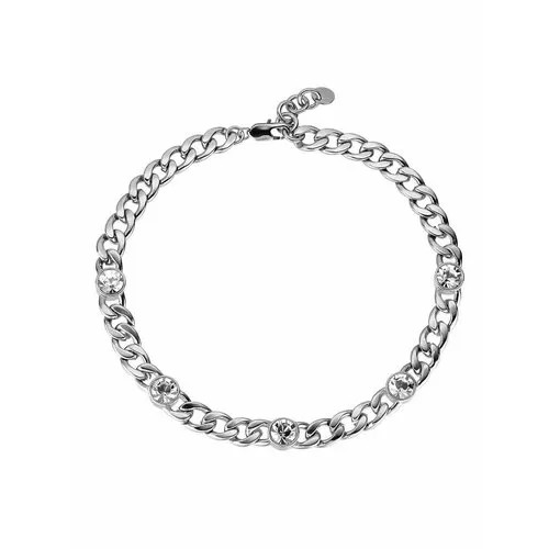 Колье DYRBERG/KERN, кристаллы Swarovski, кристалл, белый, серый