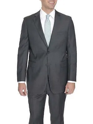 Raphael Modern Fit Однотонный серый шерстяной костюм на двух пуговицах