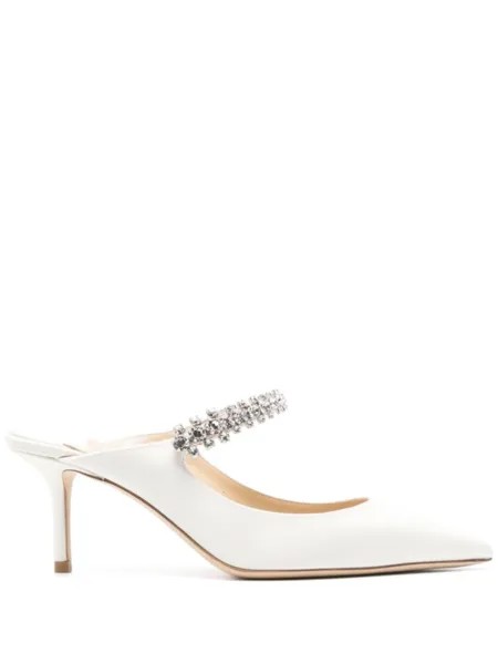 Jimmy Choo кожаные мюли Bing 65 мм, белый