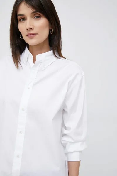 Хлопковая рубашка Polo Ralph Lauren, белый
