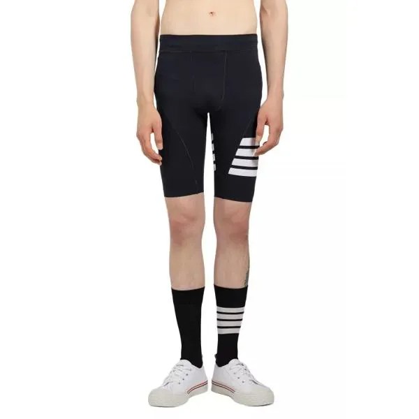 Шорты compression shorts in stretch nylon Thom Browne, синий