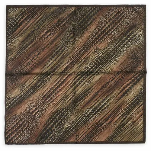 Платок Roberto Cavalli, натуральный шелк, 53х50 см, коричневый