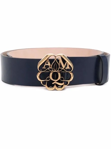 Alexander McQueen Seal logo-buckle belt