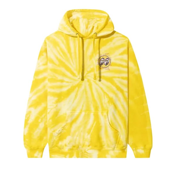 Худи с блестками Crossfire Anti Social Social Club x Mooneyes Yellow Tie Dye