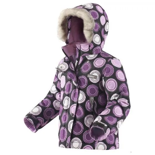 Куртка Reima зимняя, размер 104, серый, фиолетовый