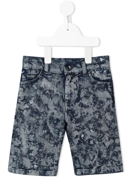 Dolce & Gabbana Kids джинсовые шорты с графичным принтом