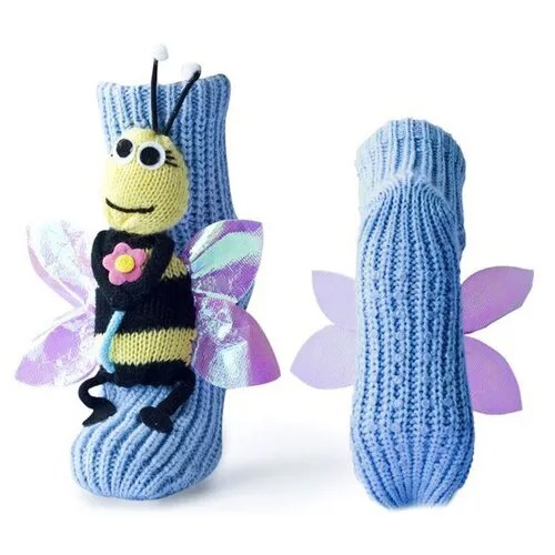 Носки детские Hobby Ндв3526, размер 16-18, пчела/голуб (голубой)