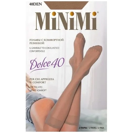 Mini DOLCE 40  гольфы (2 пары) Caramello
