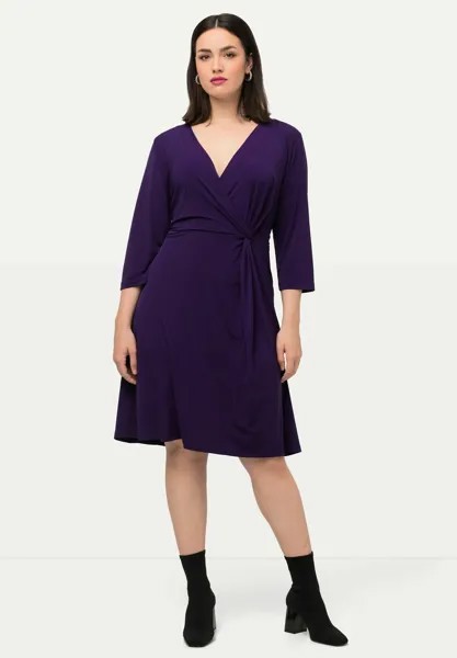 Повседневное платье DRAPED 3/4 SLEEVE SLINKY Ulla Popken, цвет deep violet