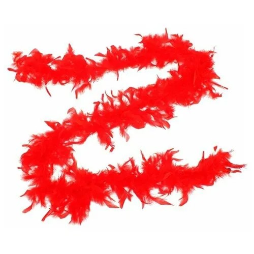 Карнавальный шарф-перо, 180 см, цвет красный
