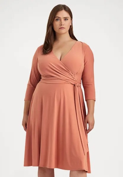 Платье из джерси Lauren Ralph Lauren CARLYNA SLEEVE DAY DRESS, цвет pink mahogany