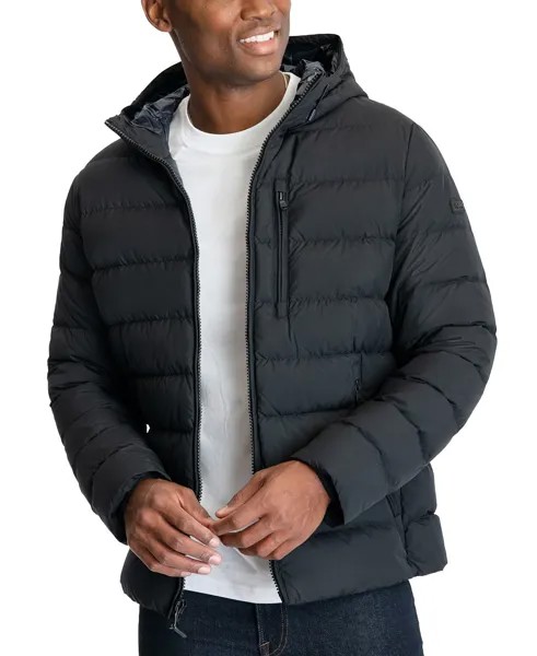 Мужская пуховая куртка с капюшоном, созданная для macy's Michael Kors, черный