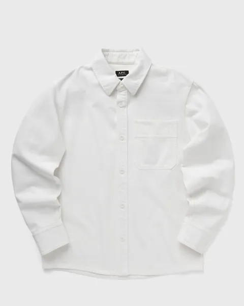 Рубашка A.P.C. Surchemise Basile Brodee Poitrine, цвет aab-blanc