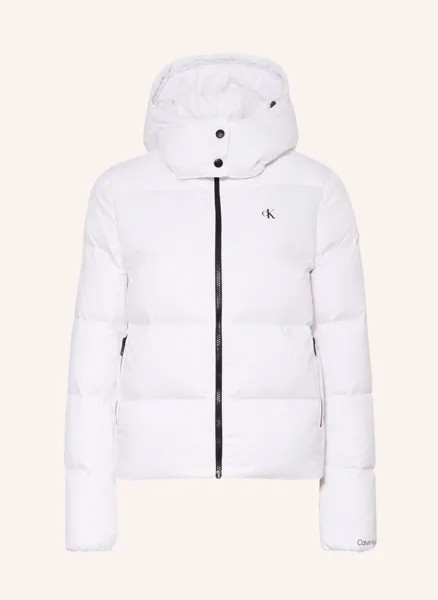 Пуховик Calvin Klein Jeans mit abnehmbarer Kapuze, белый