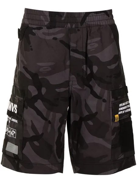 AAPE BY *A BATHING APE® шорты карго с камуфляжным принтом