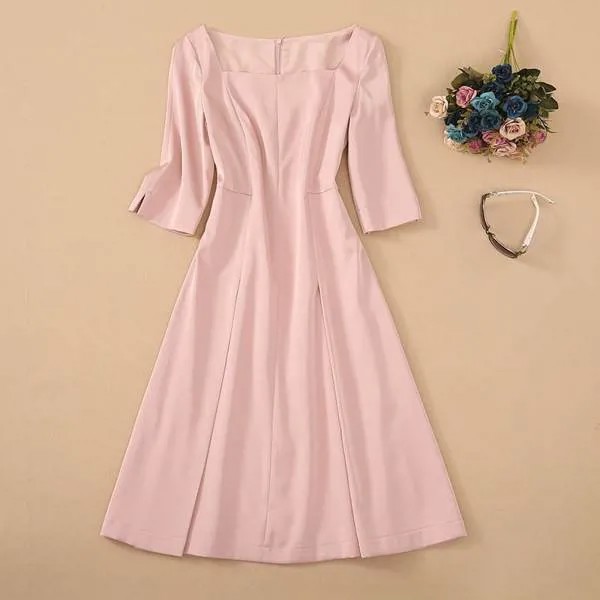 Женское платье принцессы, модель 2021 года, летнее стильное привлекательное облегающее платье-трапеция до середины икры черного и розового ц...