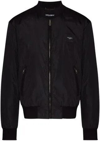 Dolce & Gabbana бомбер с нашивкой-логотипом