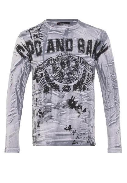 Лонгслив Cipo & Baxx Langarmshirt, серый