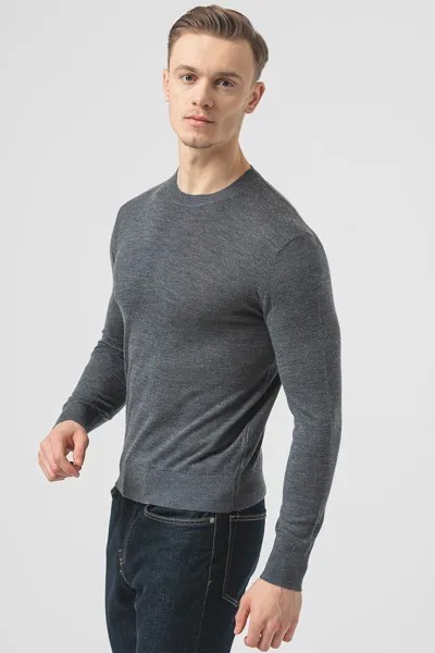 Приталенный свитер тонкой вязки United Colors Of Benetton, серый