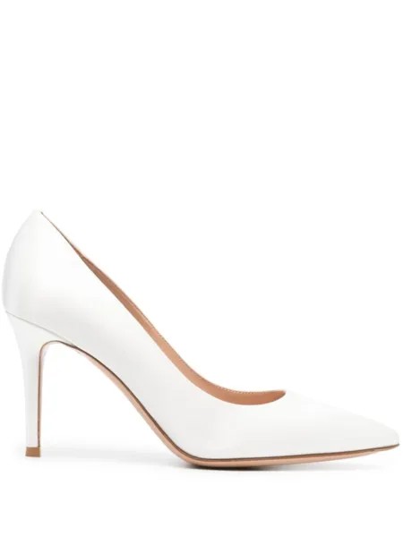 Gianvito Rossi атласные туфли-лодочки, нейтральный цвет