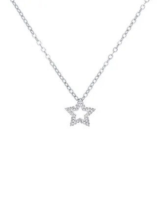 Серебристое ожерелье с подвеской в форме звезды украшенной кристаллами Ted Baker Taylorh-Серебристый