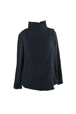 Черная куртка из хлопкового джерси с драпировкой Vince Camuto M
