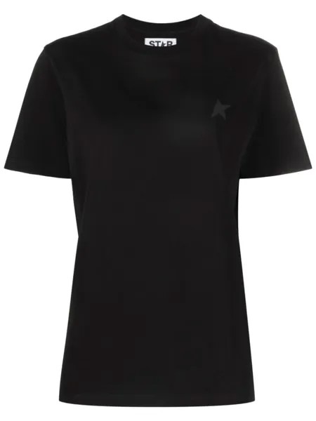 Golden Goose футболка с вышитым логотипом, черный
