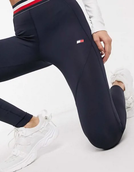 Черные леггинсы Tommy Hilfiger Sport-Черный