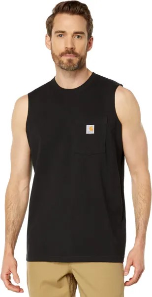 Топ Workwear Pocket Sleeveless T-Shirt Carhartt, черный