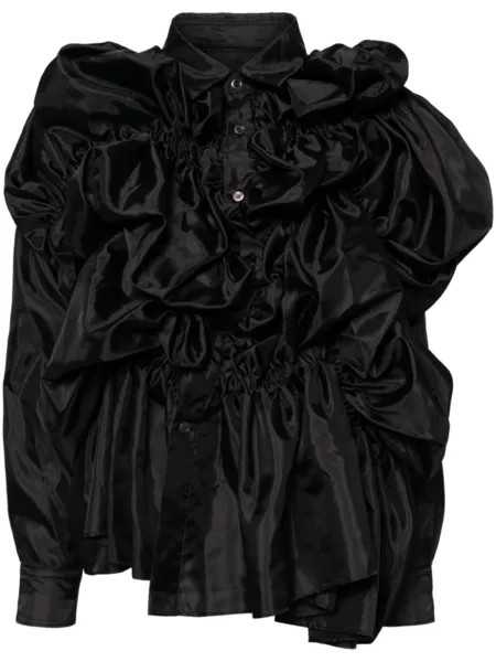 Comme Des Garçons рубашка со сборками, черный