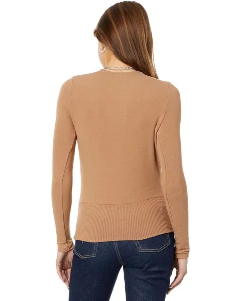 Топ Michael Stars India Surplice Top, кэмел