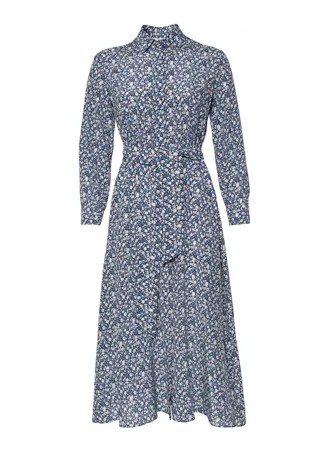 Платье MaxMara_Weekend MISS 40 синий+принт