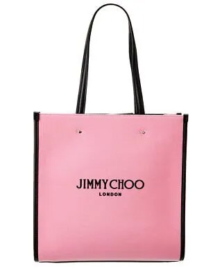 Jimmy Choo N/S, средняя женская сумка из ткани и кожи, розовая